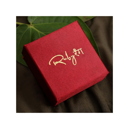 Ruby Raang Studio Round Golden Stud Earrings