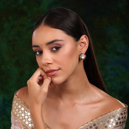 Ruby Raang Studio Tear Drop Multi Stud Earrings