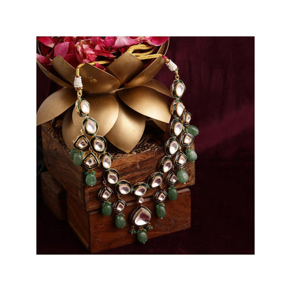 Ruby Raang Studio Kundan and Stone Meenakari Necklace