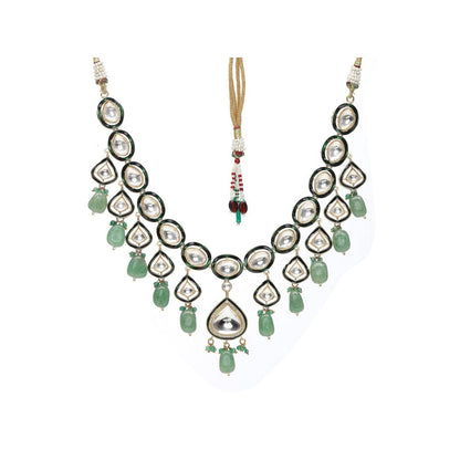 Ruby Raang Studio Kundan and Stone Meenakari Necklace