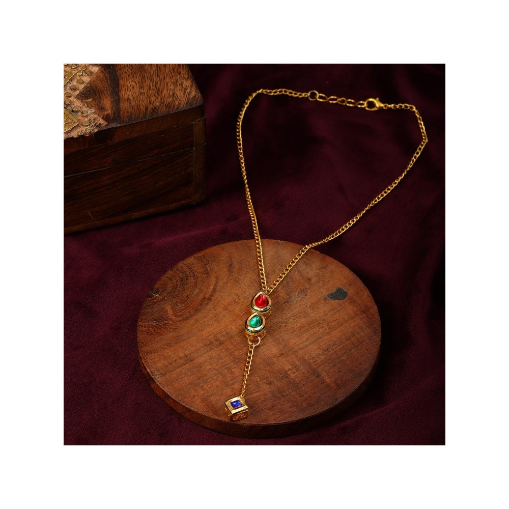 Ruby Raang Studio Multi Meenakari Kundan Necklace