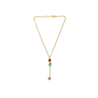 Ruby Raang Studio Multi Meenakari Kundan Necklace