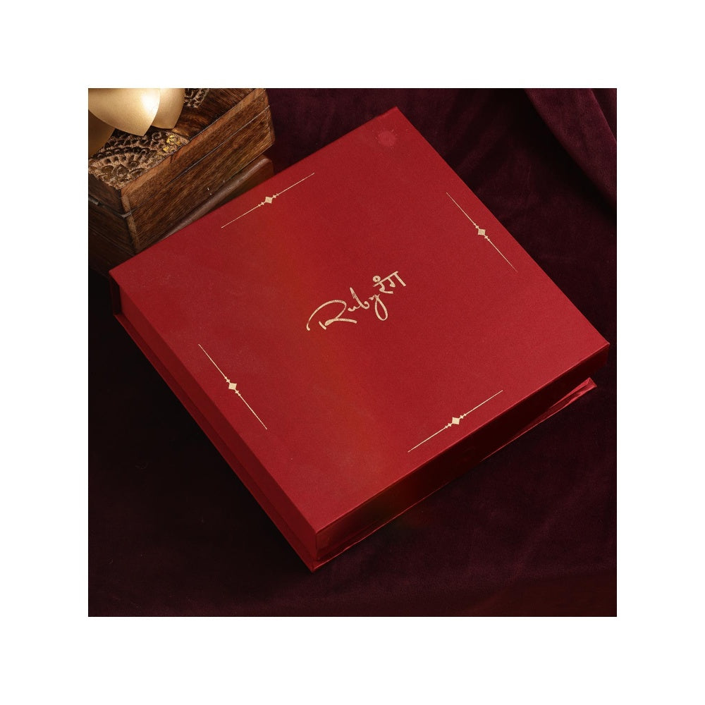 Ruby Raang Studio Golden Kundan and Moissanite Hasli Choker with Studs