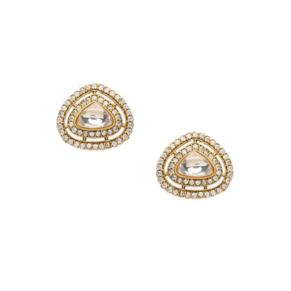 Ruby Raang Studio Layered Kundan Neckpiece with Matching Studs