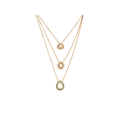 Ruby Raang Studio Layered Kundan Neckpiece with Matching Studs