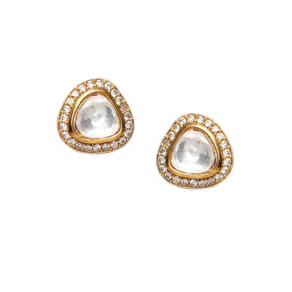 Ruby Raang Studio Hasli with Kundan and Moissanite Necklace and Matching Studs