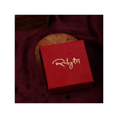 Ruby Raang Studio Handcrafted Patchi Kundan Necklace with Studs