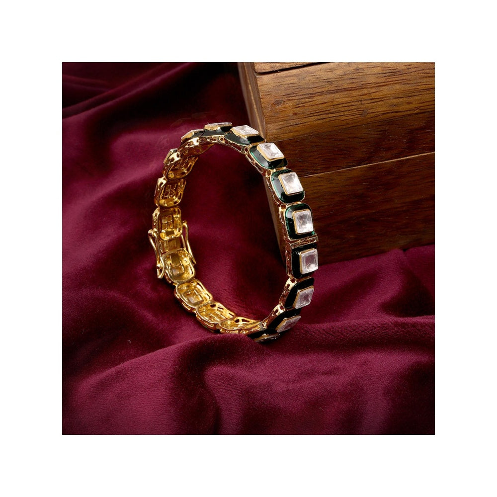Ruby Raang Studio Kundan and Meenakari Bangle