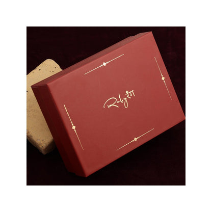 Ruby Raang Studio Handcrafted Kundan Heavy Bangle Green and Red, Blue