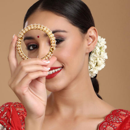 Ruby Raang Studio Handcrafted Heavy Bangle White