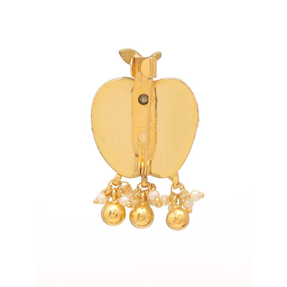Ruby Raang Studio Apple Multi Stone Brooch