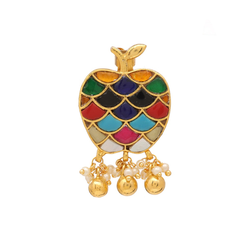 Ruby Raang Studio Apple Multi Stone Brooch