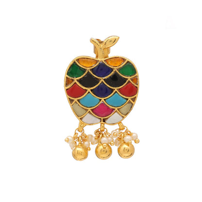 Ruby Raang Studio Apple Multi Stone Brooch