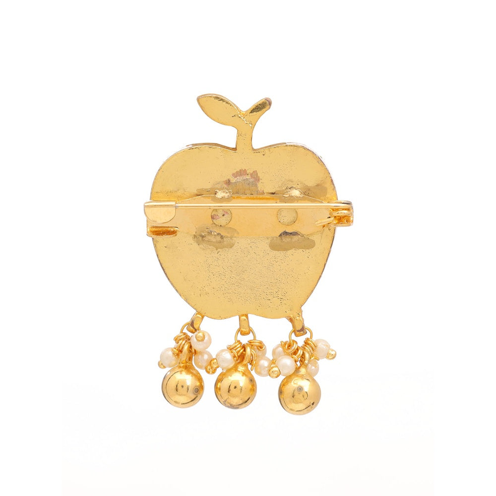 Ruby Raang Studio Apple Kundan Brooch