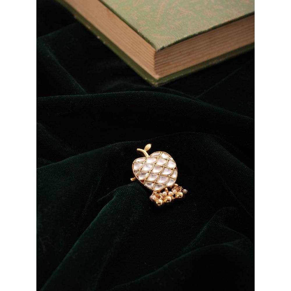 Ruby Raang Studio Apple Kundan Brooch