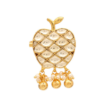 Ruby Raang Studio Apple Kundan Brooch