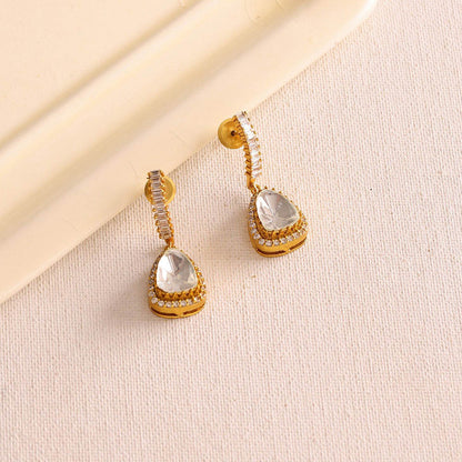 Ruby Raang Studio Women'S Moissanite Diamond Earrings -White
