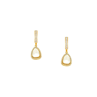 Ruby Raang Studio Women'S Moissanite Diamond Earrings -White