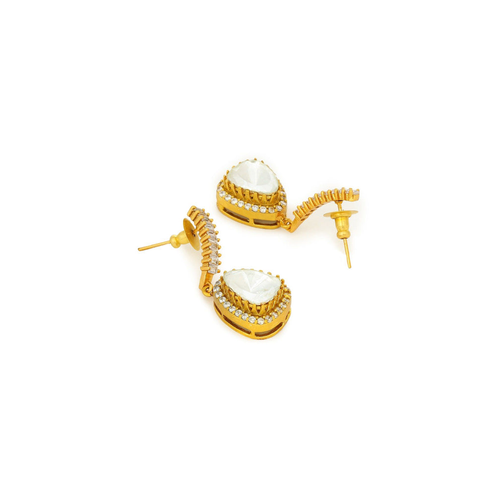 Ruby Raang Studio Women'S Moissanite Diamond Earrings -White