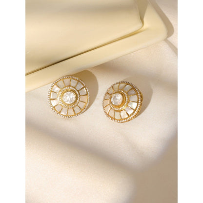 Ruby Raang Studio Women'S Kundan Pearl Earrings -White