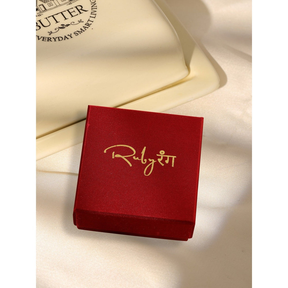 Ruby Raang Studio Women'S Kundan Pearl Earrings -White