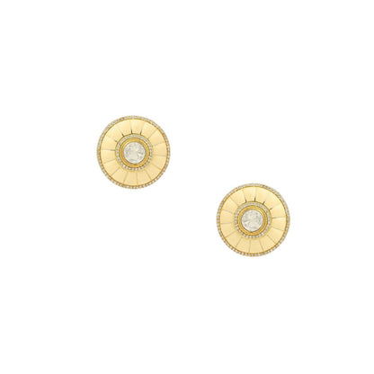 Ruby Raang Studio Women'S Kundan Pearl Earrings -Cream