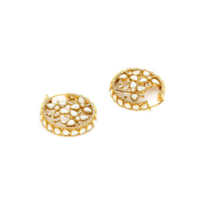 Ruby Raang Studio Moissanite Diamond Earrings -Gold