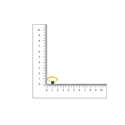 Ruby Raang Studio Natural Stone Green Ring -Green