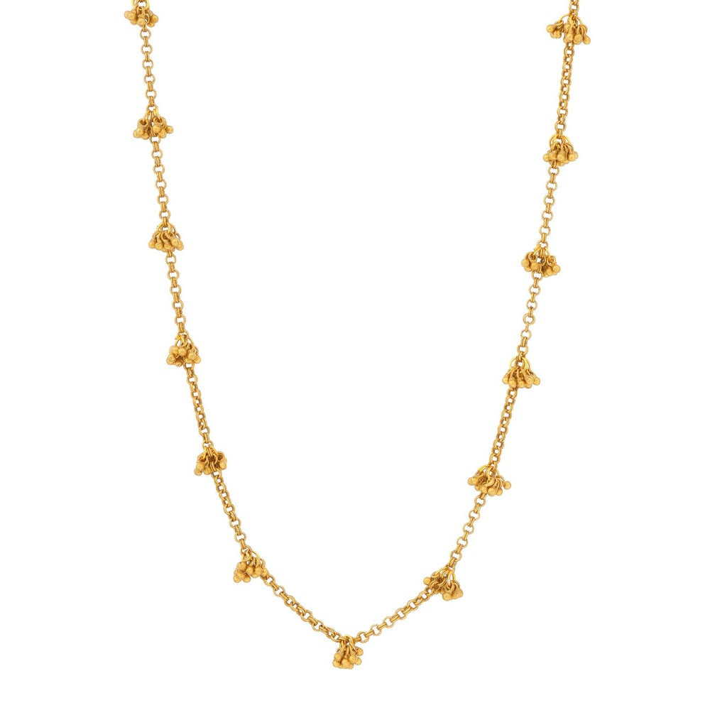Ruby Raang Studio Brass Antique Polish Necklace -Gold