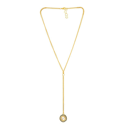 Ruby Raang Studio Gold Plated Kundan Necklace -Multi-Color