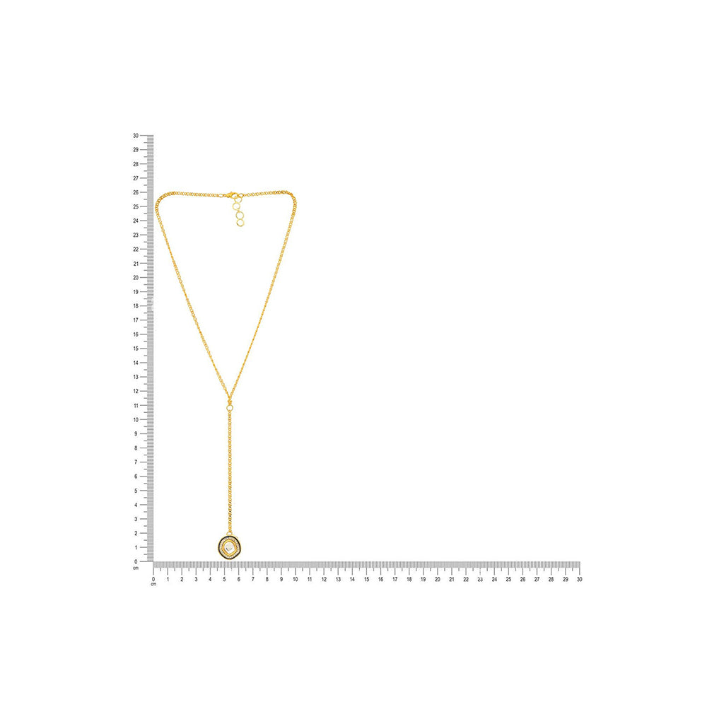 Ruby Raang Studio Gold Plated Kundan Necklace -Multi-Color