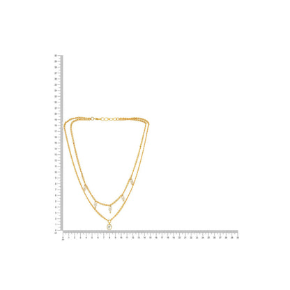 Ruby Raang Studio White & Gold, Handcrafted Kundan Necklace -White