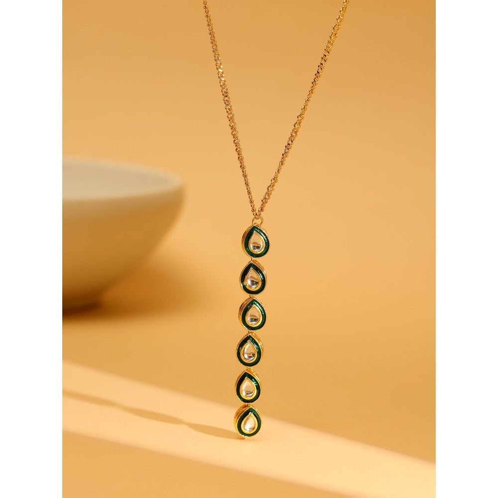 Ruby Raang Studio Minakari Kundan Necklace -Multi-Color