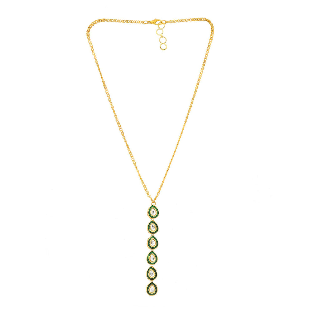 Ruby Raang Studio Minakari Kundan Necklace -Multi-Color