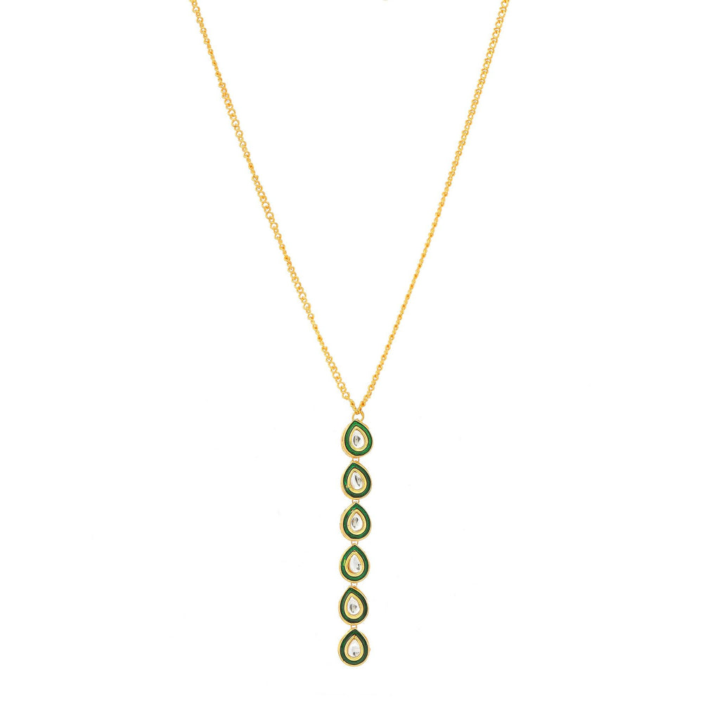 Ruby Raang Studio Minakari Kundan Necklace -Multi-Color