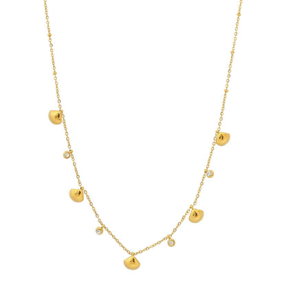 Ruby Raang Studio Gold Plated Necklace -Gold