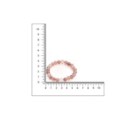 Ruby Raang Studio Amethyst Purple Round Crystal Beads Elastic Bracelet