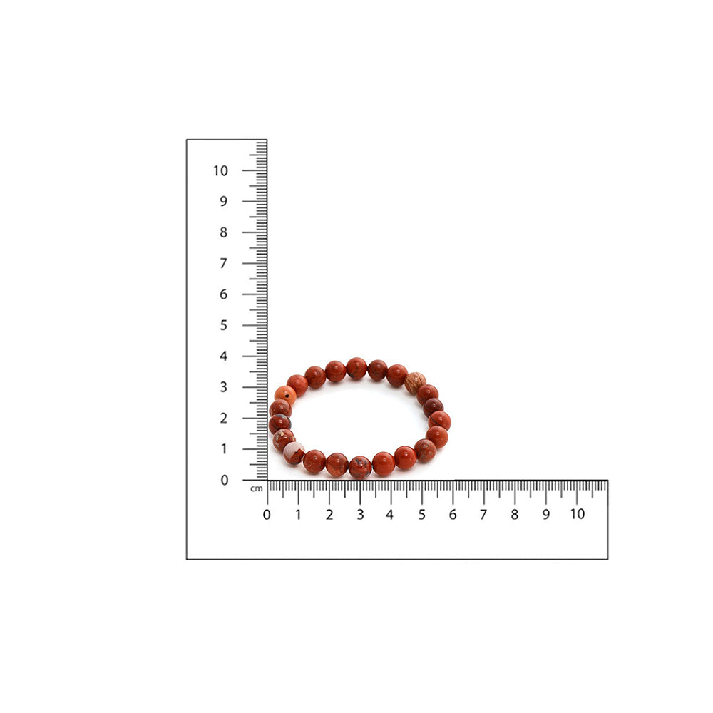 Ruby Raang Studio Maroon Jasper Elastic Bracelet