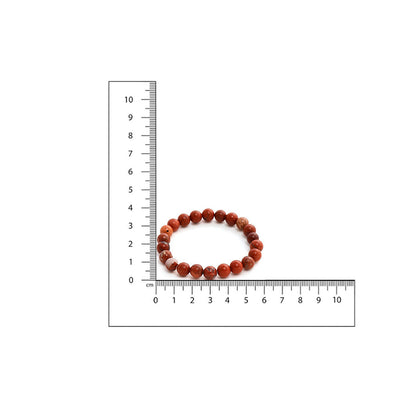 Ruby Raang Studio Maroon Jasper Elastic Bracelet