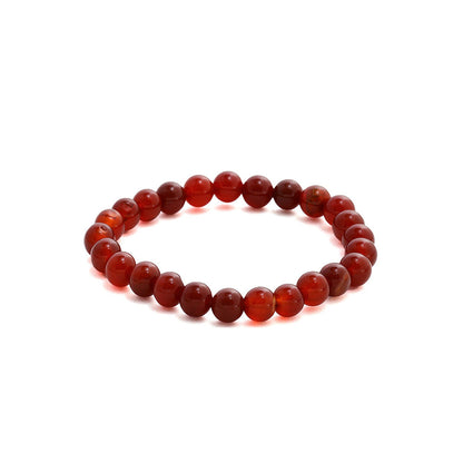 Ruby Raang Studio Maroon Carnelian Onyx Crystal Beads Bracelet