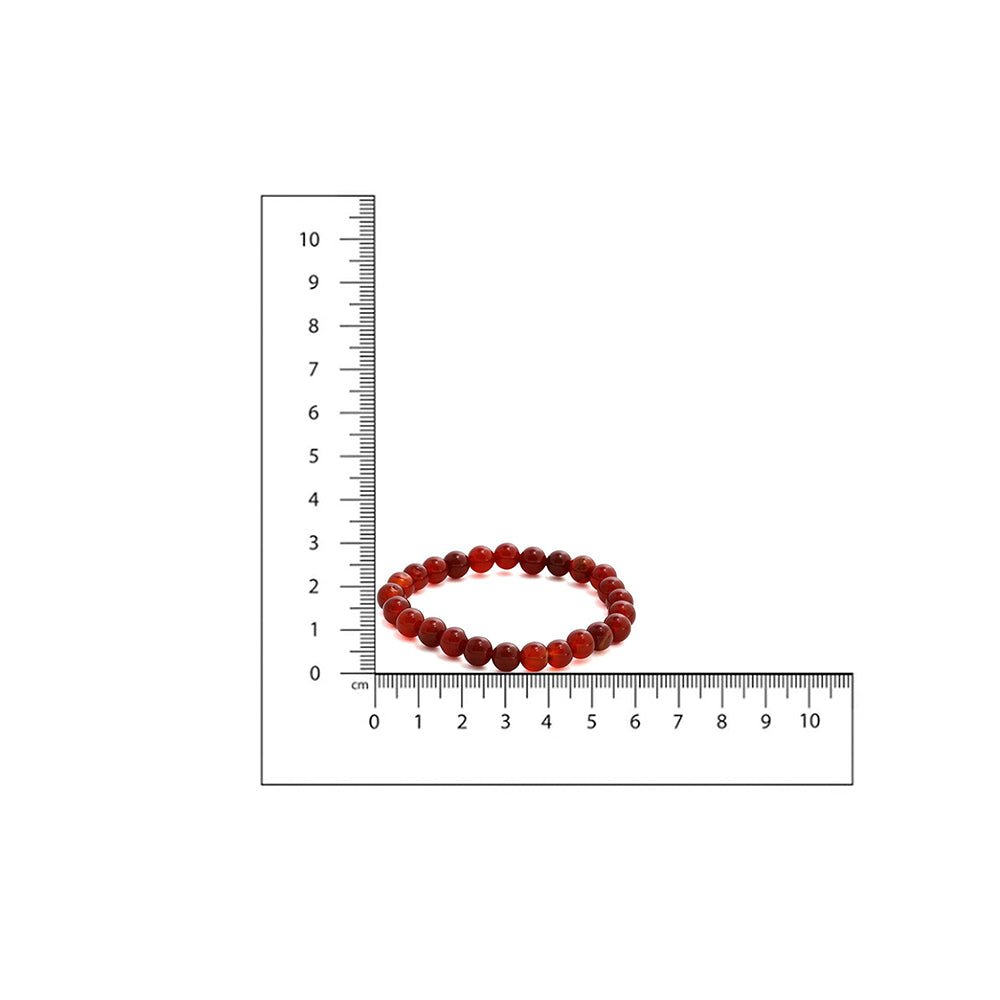 Ruby Raang Studio Maroon Carnelian Onyx Crystal Beads Bracelet