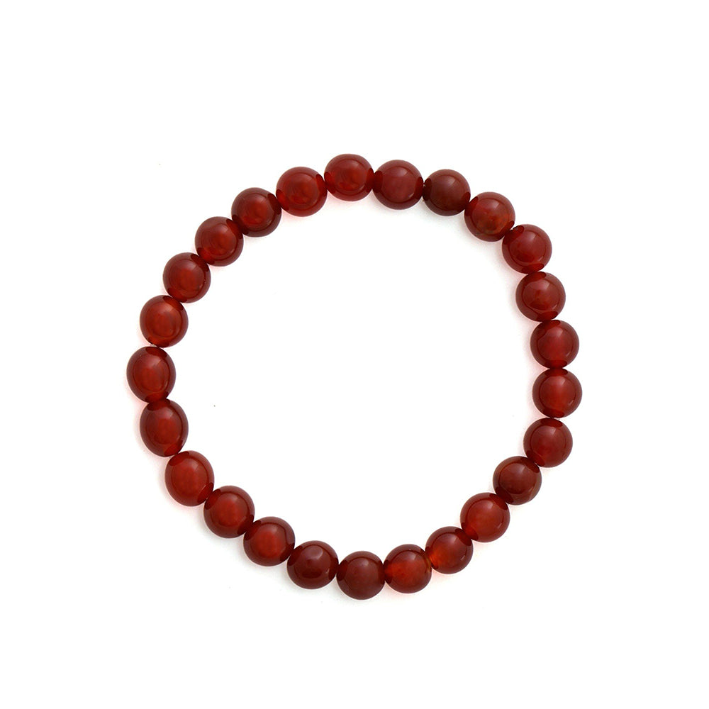 Ruby Raang Studio Maroon Carnelian Onyx Crystal Beads Bracelet