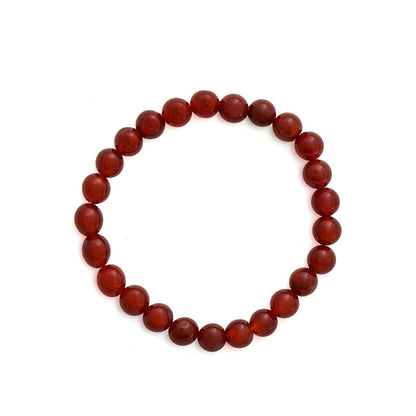 Ruby Raang Studio Maroon Carnelian Onyx Crystal Beads Bracelet