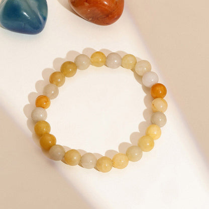 Ruby Raang Studio Yellow Adventuring Crystal Beads Bracelet -Yellow