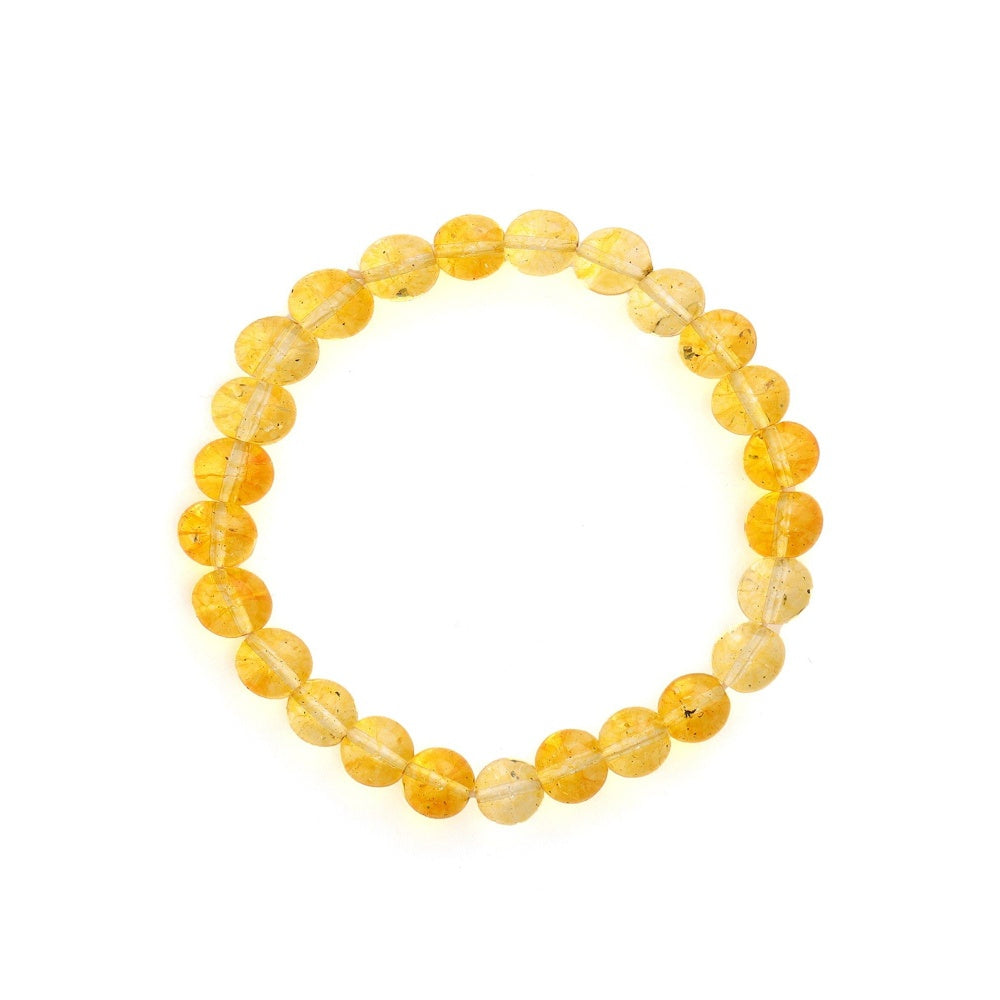 Ruby Raang Studio Yellow Citrine Crystal Beads Bracelet -Yellow