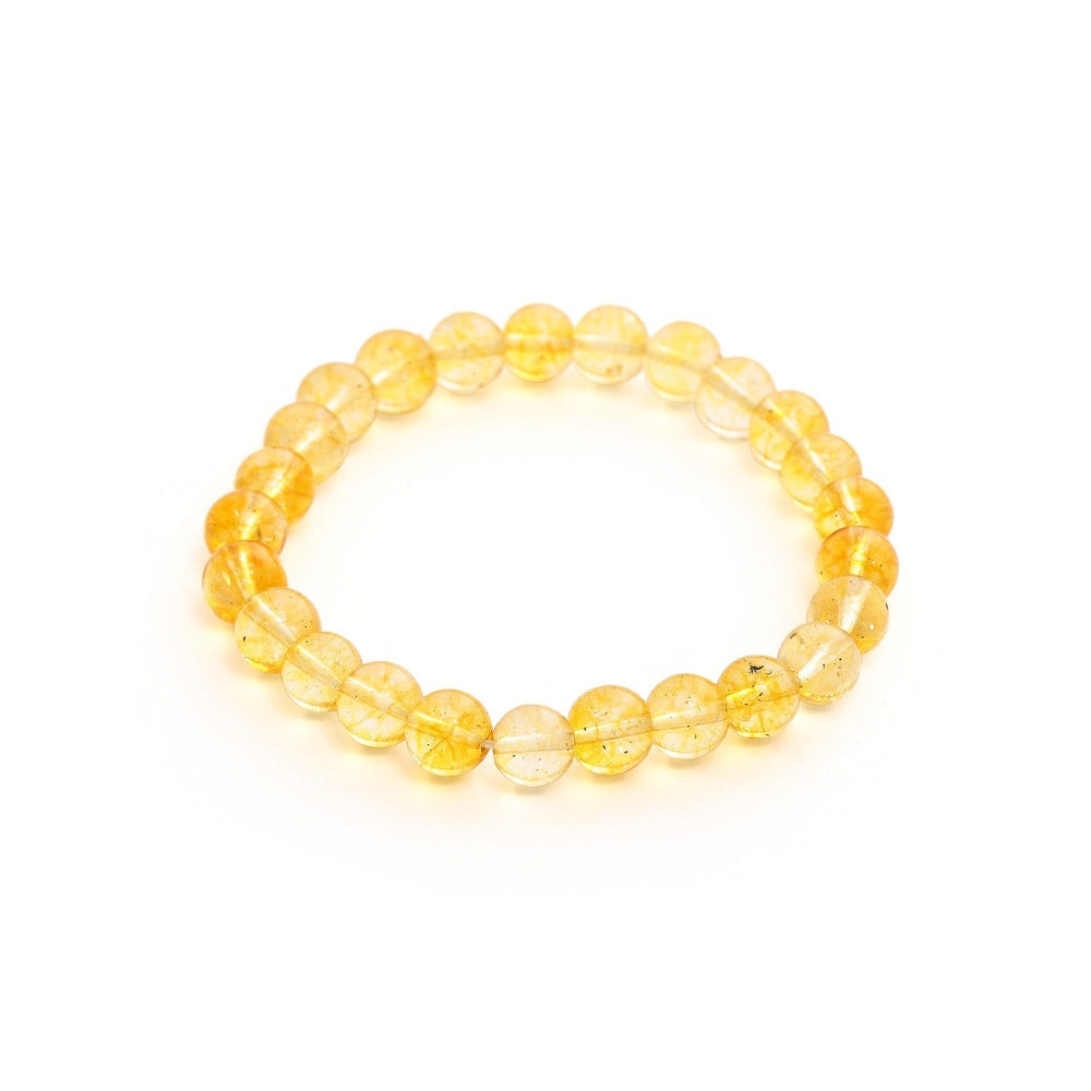 Ruby Raang Studio Yellow Citrine Crystal Beads Bracelet -Yellow