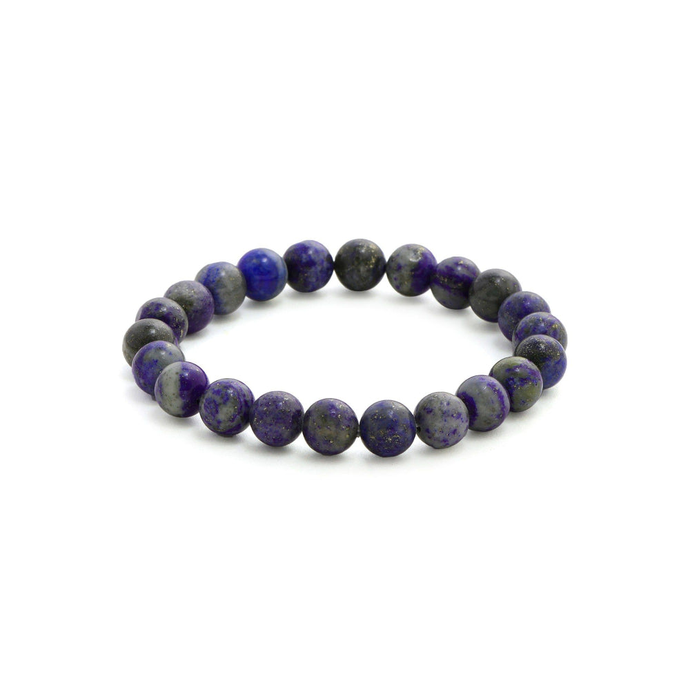 Ruby Raang Studio Lapis Lazuli Blue Tined Crystal Beads Bracelet