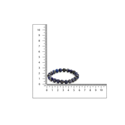 Ruby Raang Studio Lapis Lazuli Blue Tined Crystal Beads Bracelet