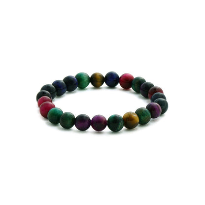 Ruby Raang Studio Red Carnelian, Lapis Lazuli, Amethyst & Green Avanturine Crystal Beads Bracelet