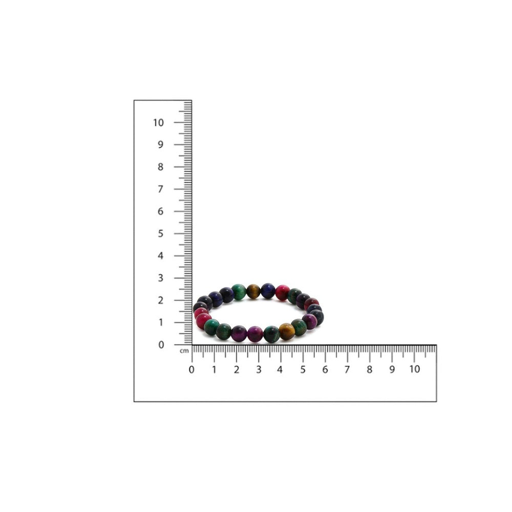 Ruby Raang Studio Red Carnelian, Lapis Lazuli, Amethyst & Green Avanturine Crystal Beads Bracelet